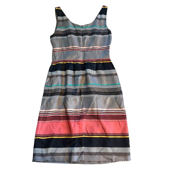 NWT Banana Republic Women's Size 6 Sleeveless Silk Striped Casey Sheath Dress - Picture 4 of 4